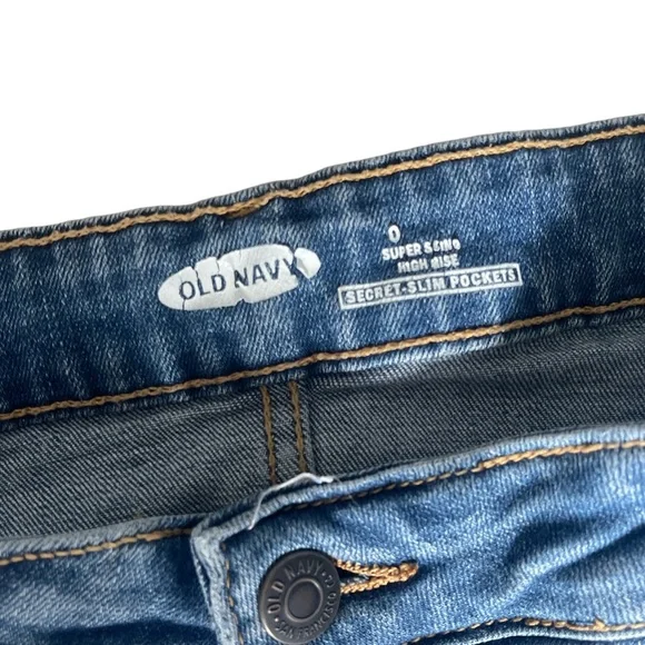 Women's Super Skinny High Ride Jeans - Old Navy Medium Wash 18 - Picture 2 of 6